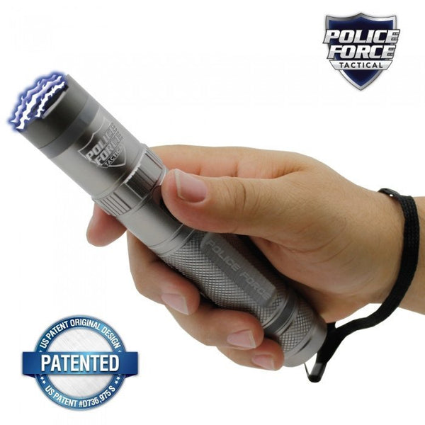 Police Force 9,200,000 Volt Gun Metal Tactical Flashlight