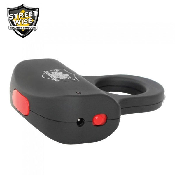Streetwise Sting Ring Stun Gun in Black - Small Taser with