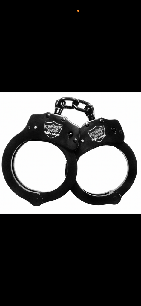 Streetwise Black Solid Steel Handcuffs