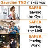 Guardian TND Smart Safety Keychain - Dark Green Leatherette