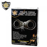 Handcuffs - Police Force Heat Treated Hinged Stainless Steel Handcuff