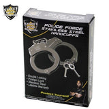 Handcuffs - Police Force Stainless Steel Handcuffs