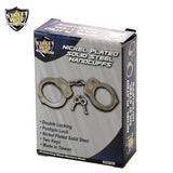 Handcuffs - Streetwise Nickel Plated Solid Steel Handcuffs