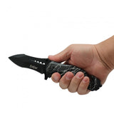 Tactical Rescue Folding Knife BLACK LIGHTNING