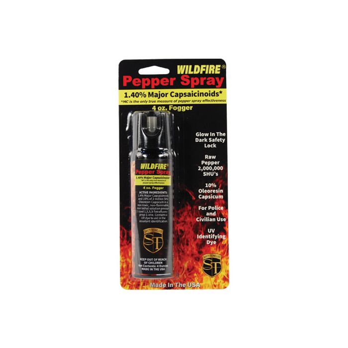 Wildfire Police Pepper Spray - 4 Oz - Hot Stream - Self Defense Security