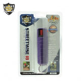 Pepper Spray: Streetwise 18 - Lab Certified Streetwise 18 Pepper Spray 1/2 Oz In Purple Hard Case