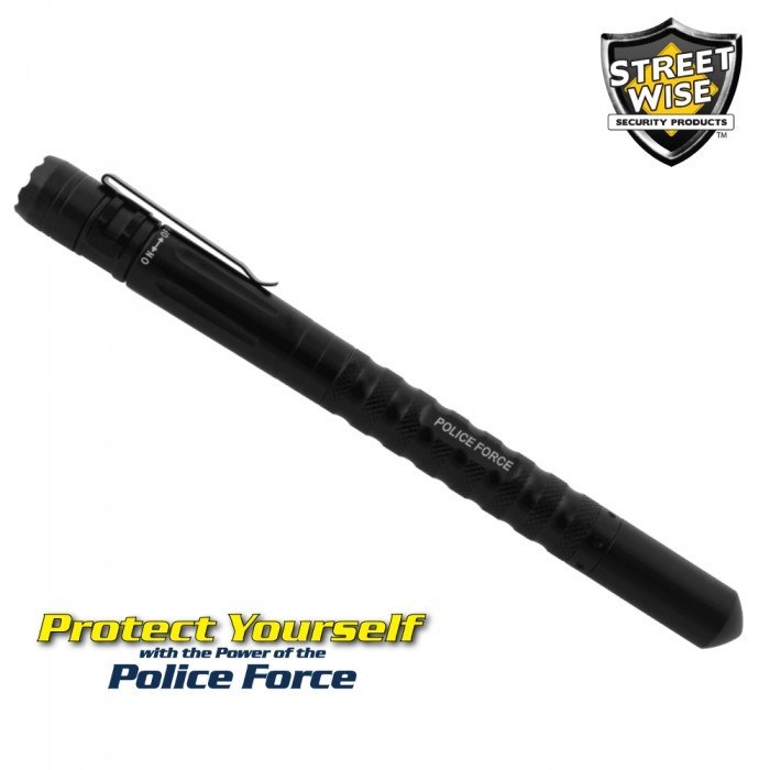 Police Supplies - Police Force Tactical Pen With Light & DNA Collector