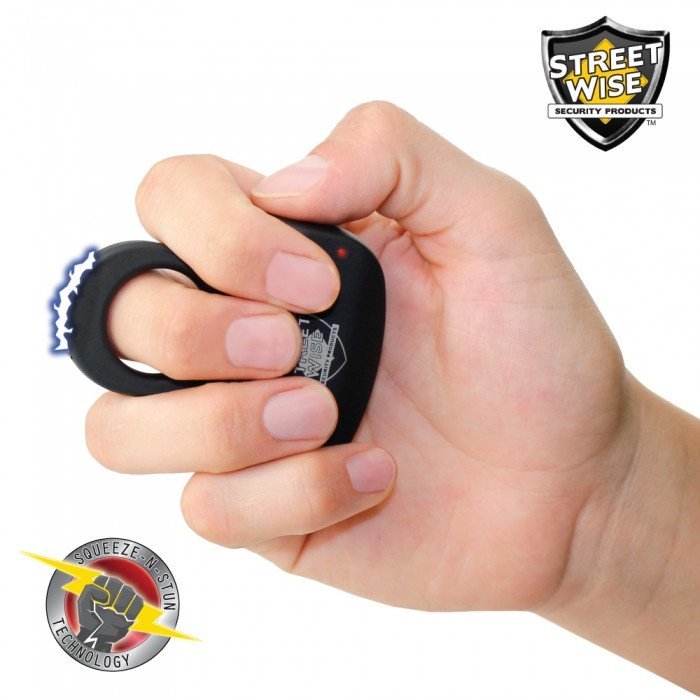Streetwise Sting Ring 18mm Volt Stun Gun in Black